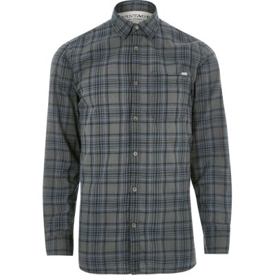 Grey Jack & Jones Vintage casual check shirt